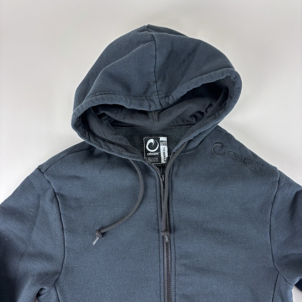 Origin The 100kilo Hoodie Mens‎ XS Full Zip Made USA Black Hooded Made For Life - Picture 6 of 10